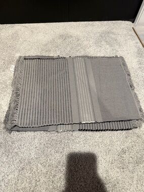 Gray Fringe Cotton Place Mats 8 of them